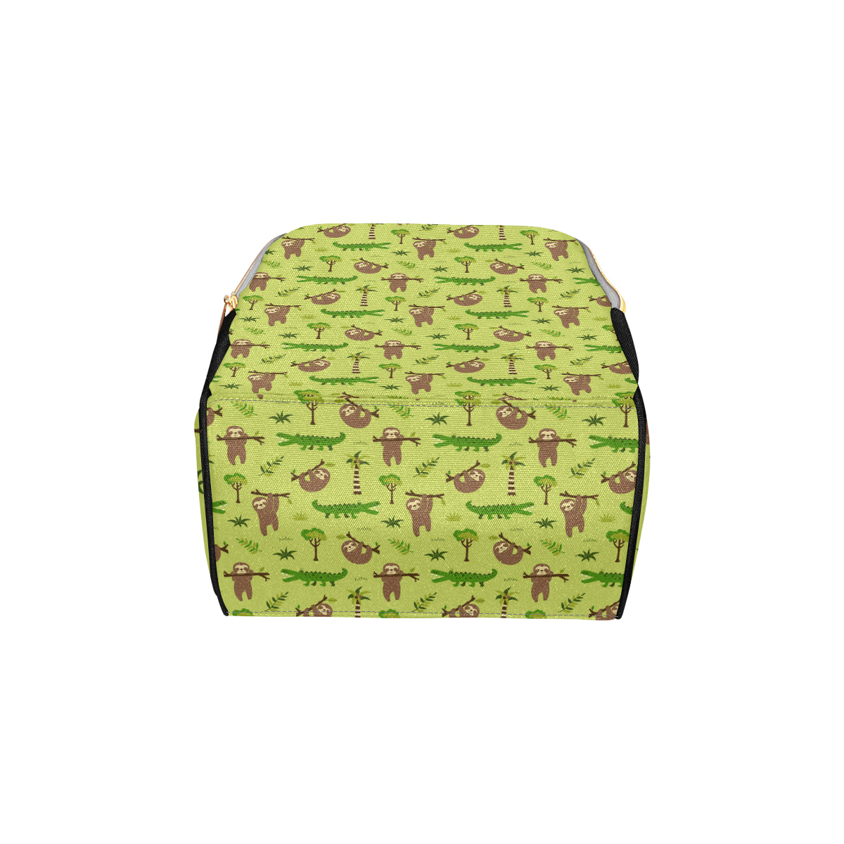 Alligator Pattern Print Design 04 Diaper Bag Backpack