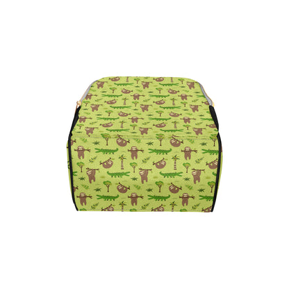 Alligator Pattern Print Design 04 Diaper Bag Backpack