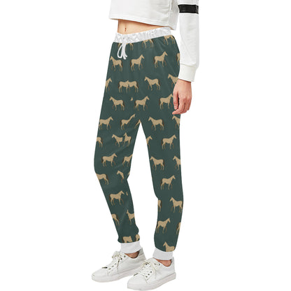 Horse Classic Themed Pattern Print Unisex Sweatpants