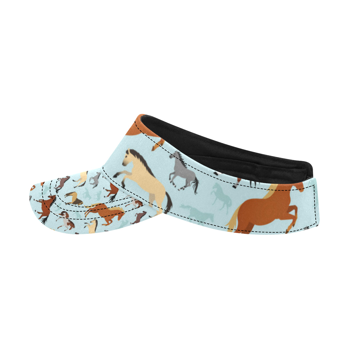 Horse Cute Themed Pattern Print Unisex Sun Visor