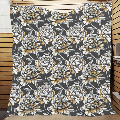 Peony Pattern Print Design PE06 Premium Quilt