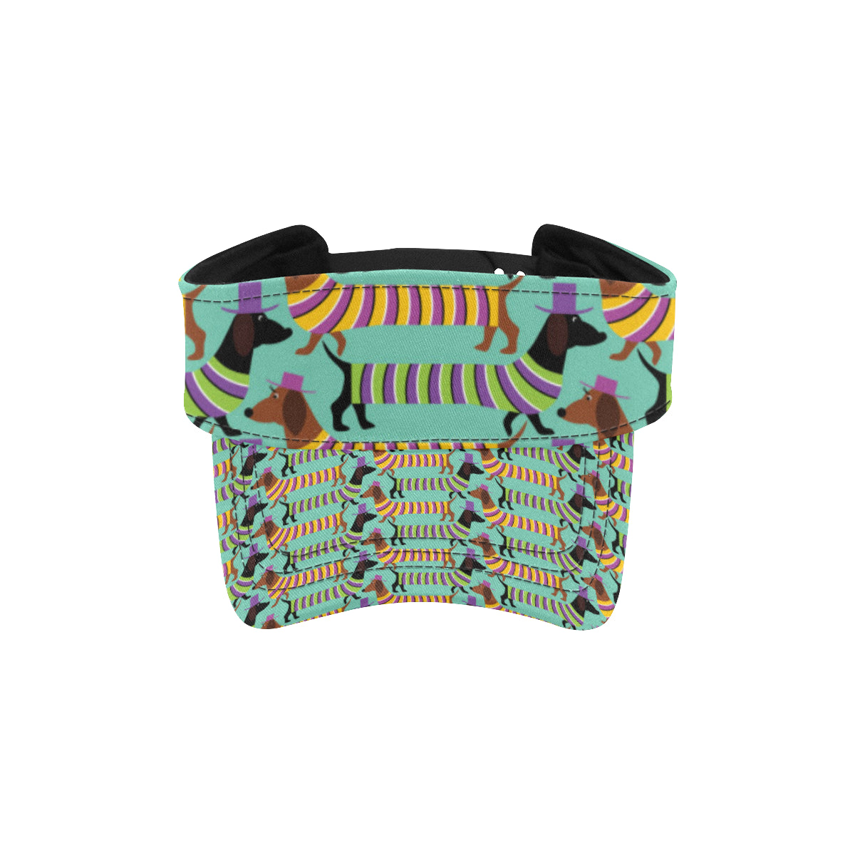 Dachshund Pattern Print Design 05 Unisex Sun Visor