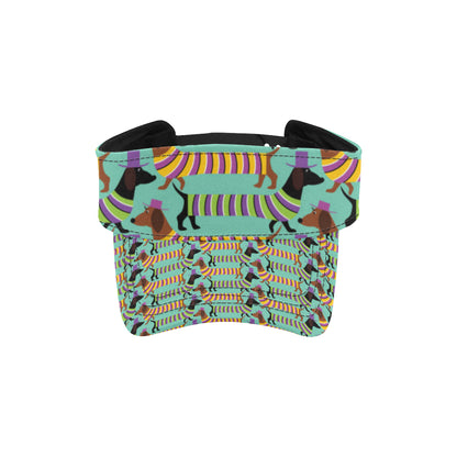 Dachshund Pattern Print Design 05 Unisex Sun Visor