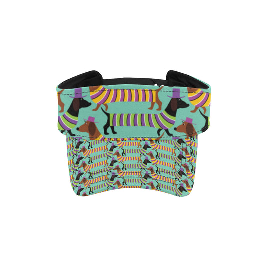 Dachshund Pattern Print Design 05 Unisex Sun Visor