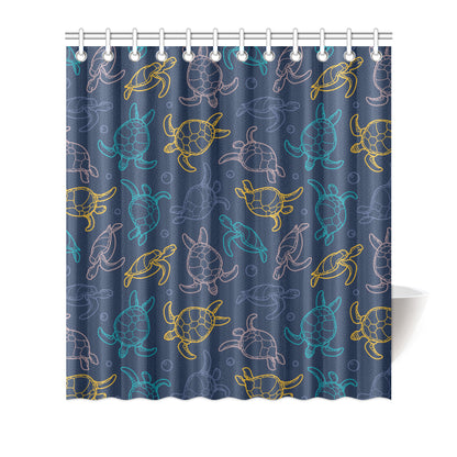 Sea Turtle Baby Print Shower Curtain