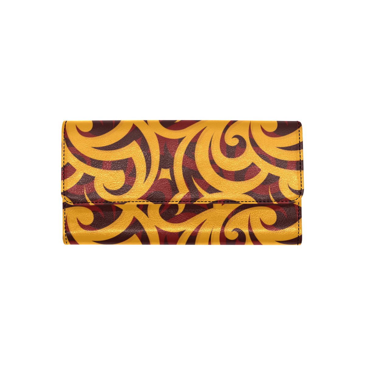 Maori Pattern Print Design 02 Women's Trifold Wallet