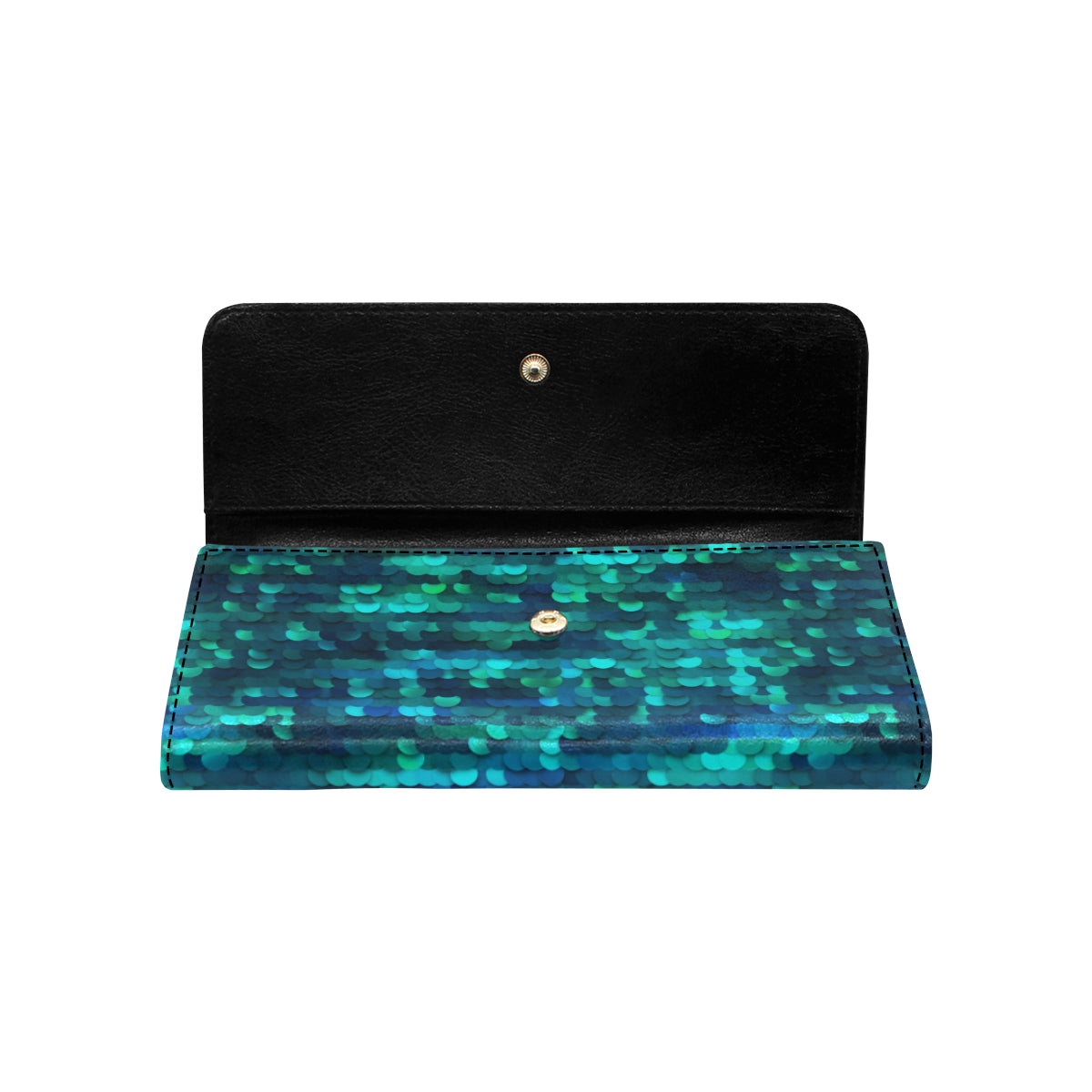 Mermaid Scales Pattern Print Design 06 Women's Trifold Wallet