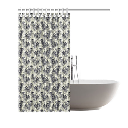 Bat Tribal Pattern Print Design 06 Shower Curtain