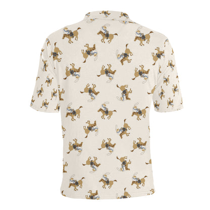 Cowboy Pattern Print Design 01 Men Polo Shirt