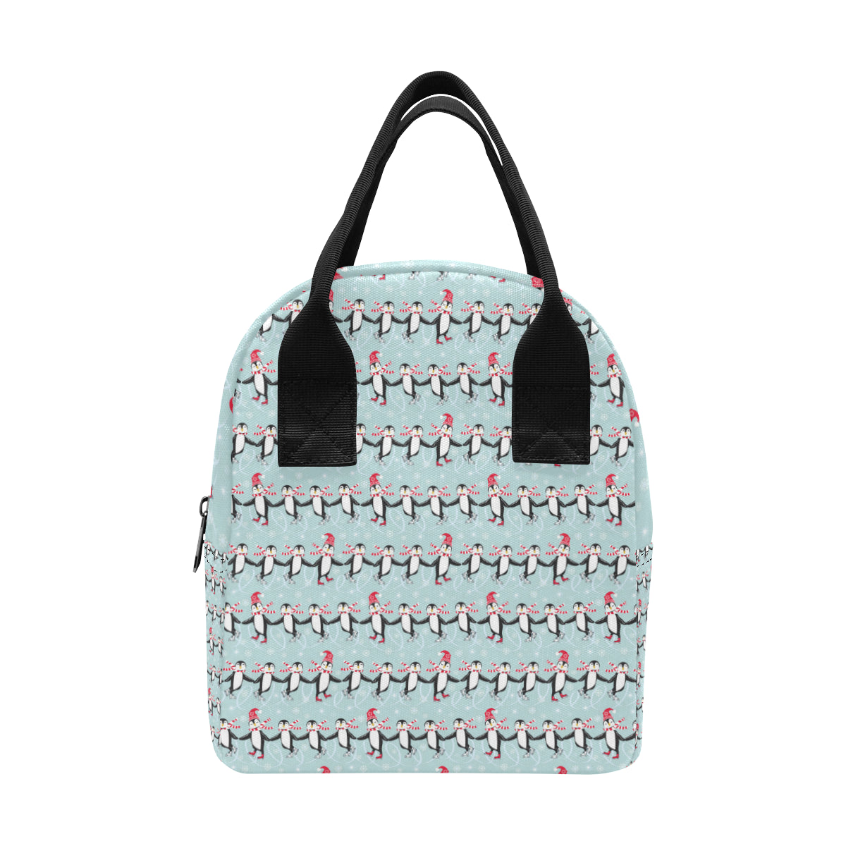 Penguin Sking Design Insulated Lunch Bag