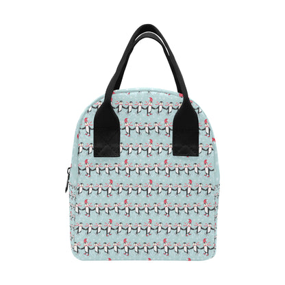 Penguin Sking Design Insulated Lunch Bag
