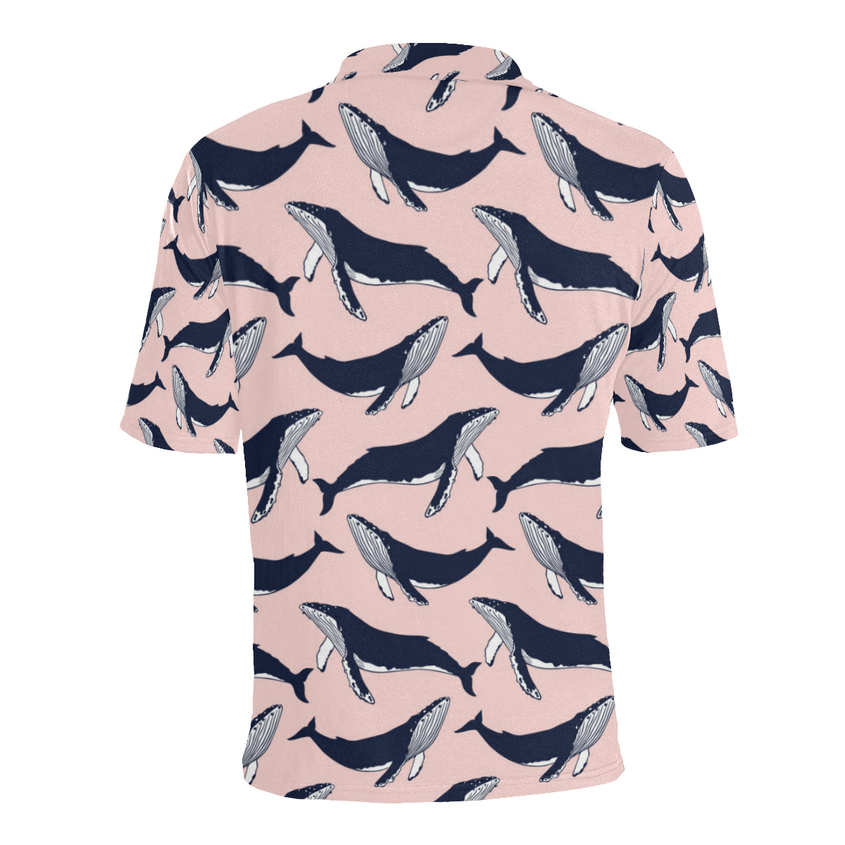 Humpback Whale Pattern Print Design 02 Men Polo Shirt