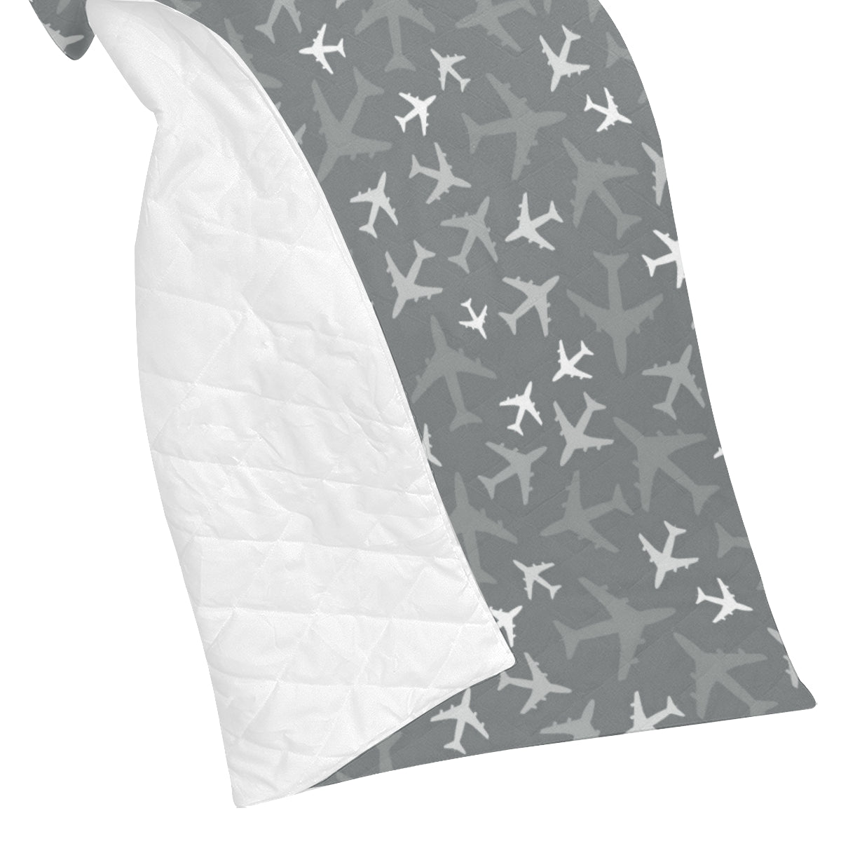 Airplane Pattern Print Design 02 Premium Quilt