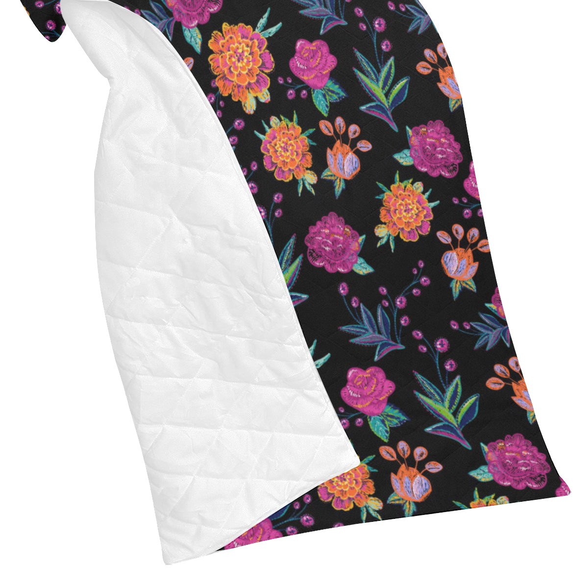 Marigold Pattern Print Design MR02 Premium Quilt