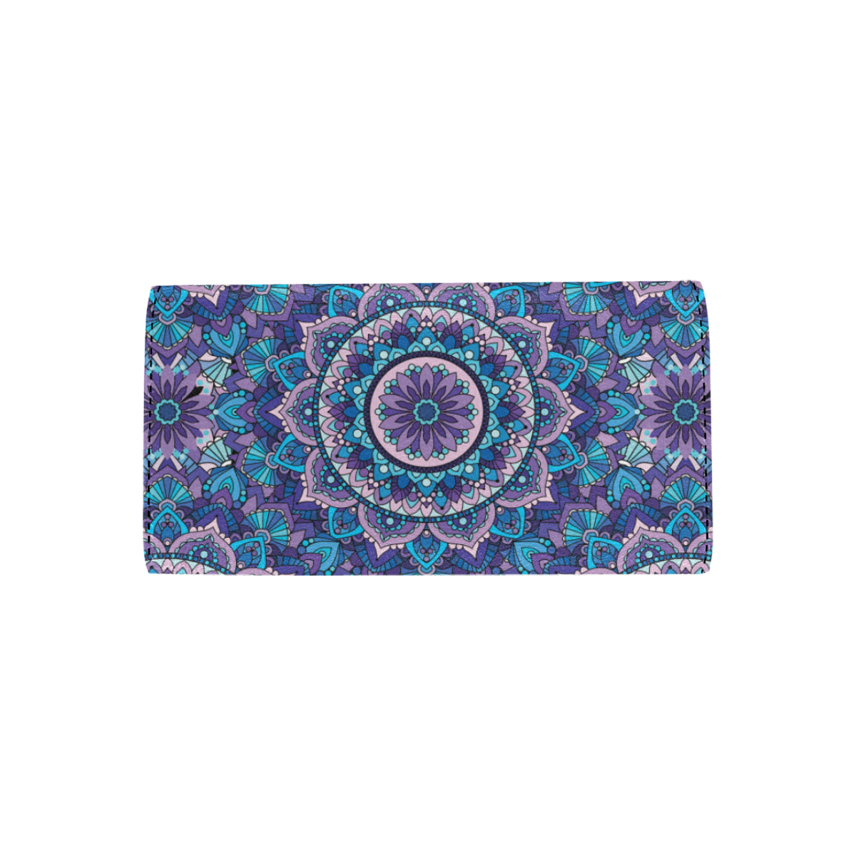 Mandala Pattern Print Design 04 Women's Trifold Wallet