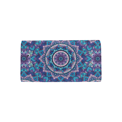 Mandala Pattern Print Design 04 Women's Trifold Wallet