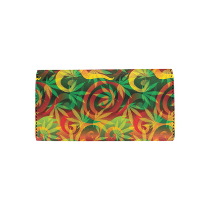 Rastafarian Pattern Print Design A01 Women's Trifold Wallet