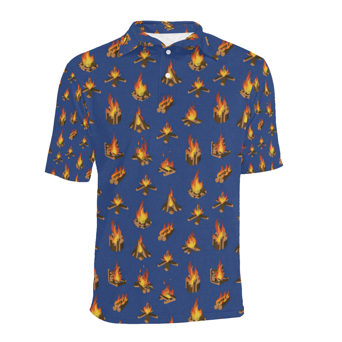 Campfire Pattern Print Design 03 Men Polo Shirt