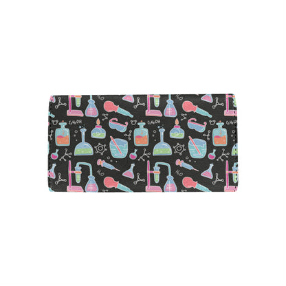 Chemical Pattern Print Design 06 Women's Trifold Wallet