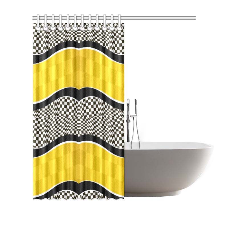 Checkered Pattern Print Design 02 Shower Curtain