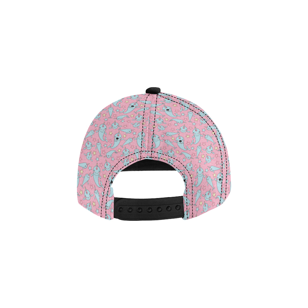 Narwhal Cartoon Cute Print Snapback Cap