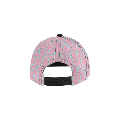 Narwhal Cartoon Cute Print Snapback Cap