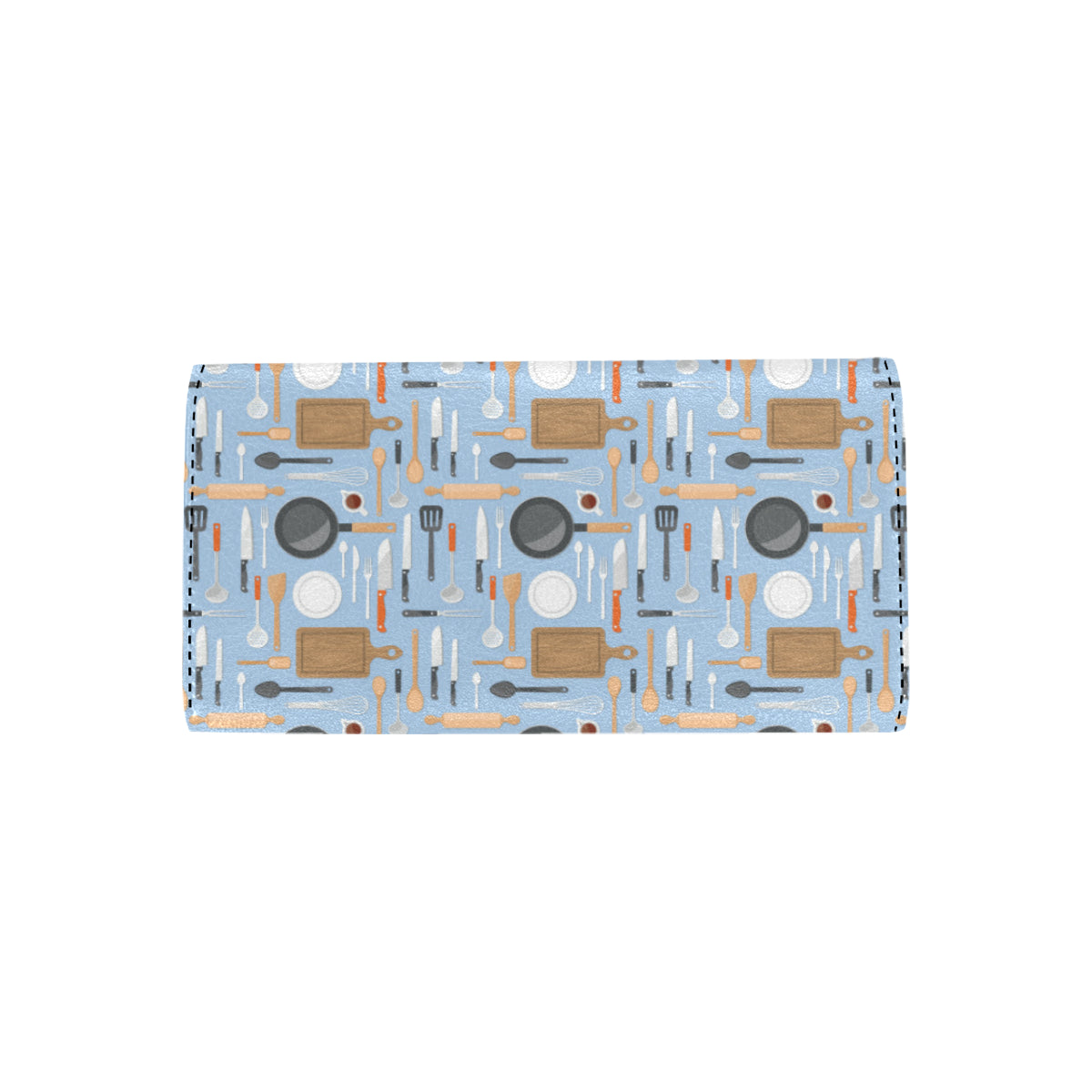 Cooking Kitchen Tools Pattern Print Design 02 Women's Trifold Wallet