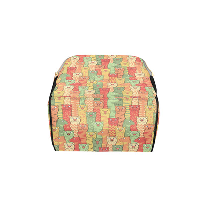 Ferret Pattern Print Design 01 Diaper Bag Backpack
