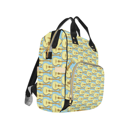 Acoustic Guitar Pattern Print Design 03 Diaper Bag Backpack