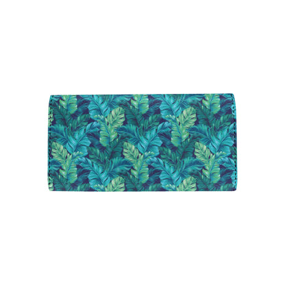 Banana Leaf Pattern Print Design 06 Women's Trifold Wallet