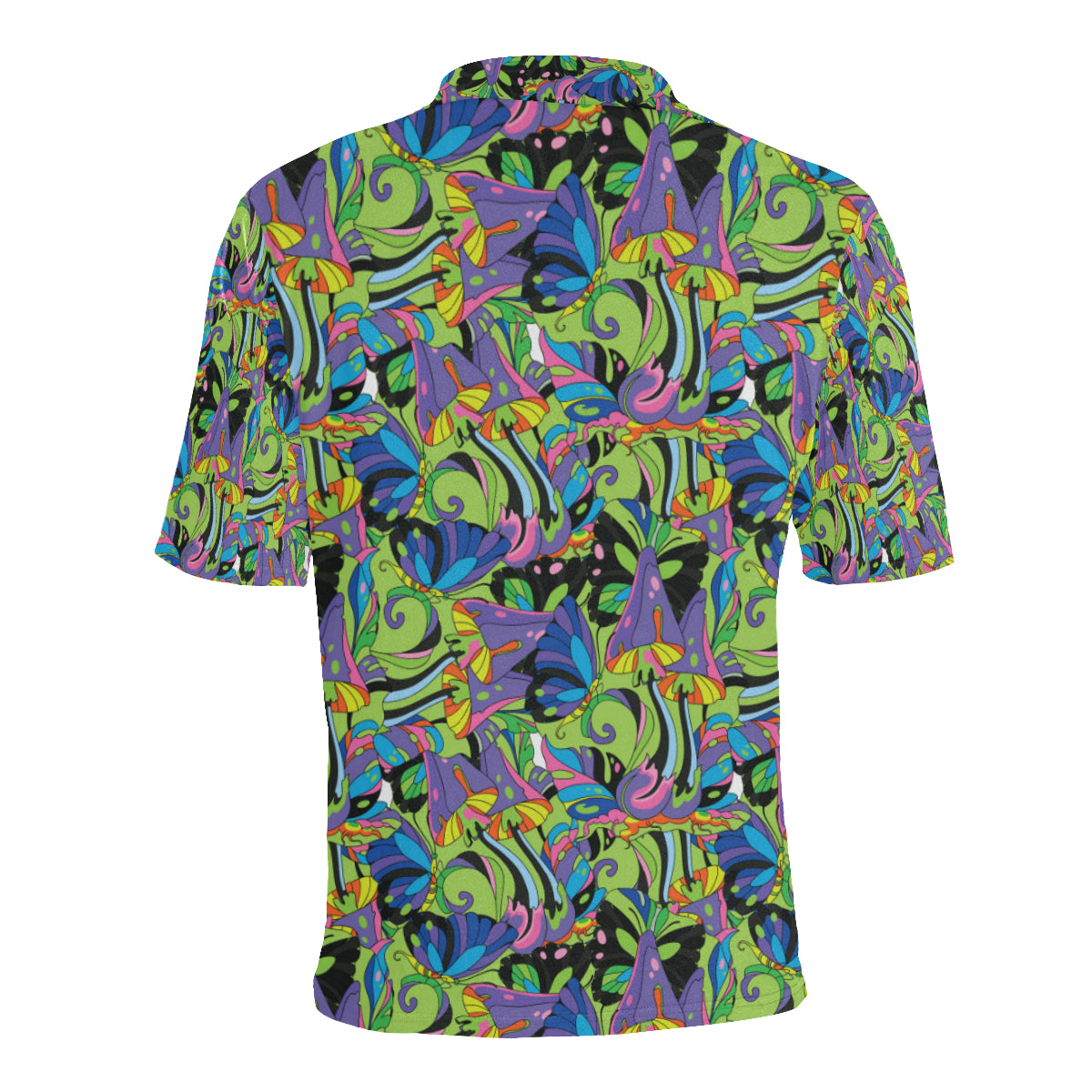 Psychedelic Trippy Mushroom Themed Men Polo Shirt