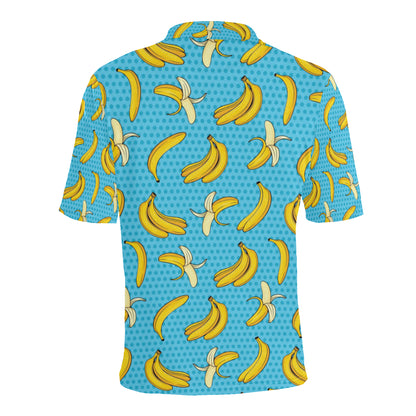 Banana Pattern Print Design BA08 Men Polo Shirt