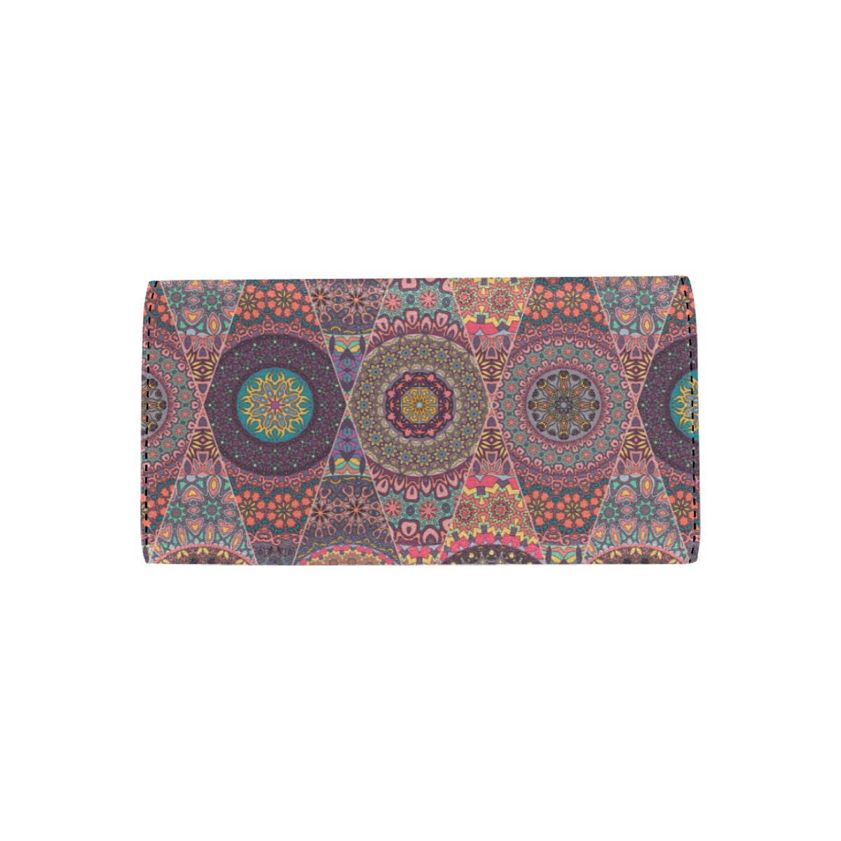 Bohemian Pattern Print Design 07 Women's Trifold Wallet