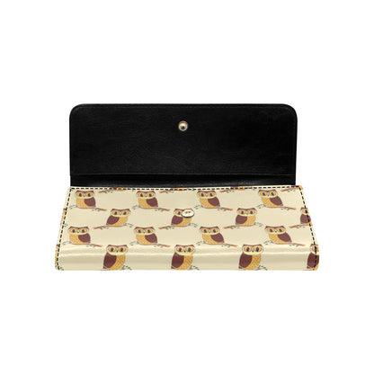 Owl Pattern Print Design A07 Women's Trifold Wallet