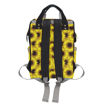 Sunflower Pattern Print Design SF011 Diaper Bag Backpack