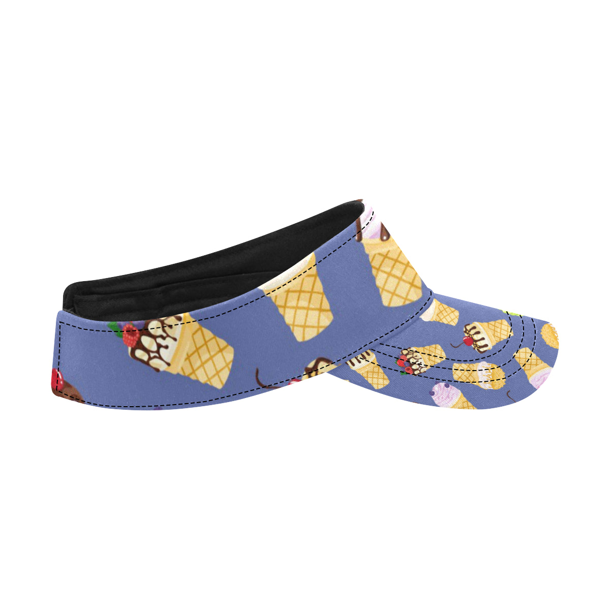 Ice Cream Pattern Print Design IC03 Unisex Sun Visor