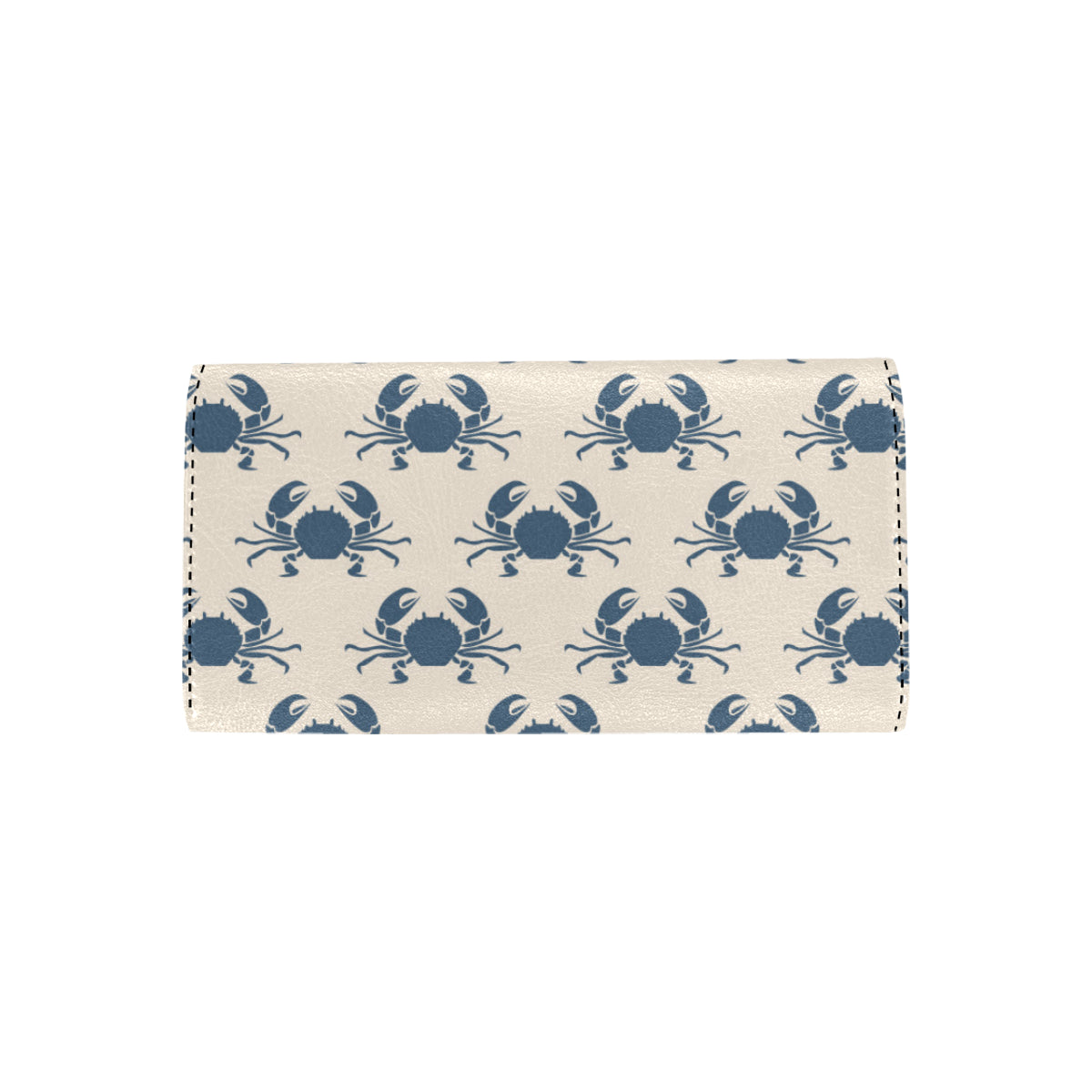 Crab Pattern Print Design 02 Women's Trifold Wallet
