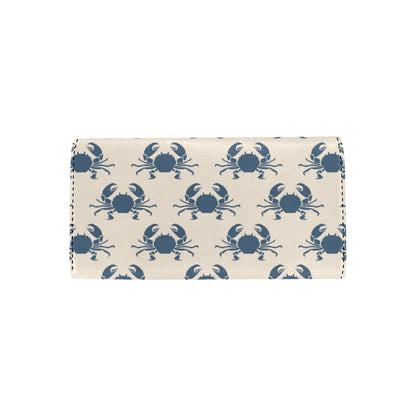 Crab Pattern Print Design 02 Women's Trifold Wallet