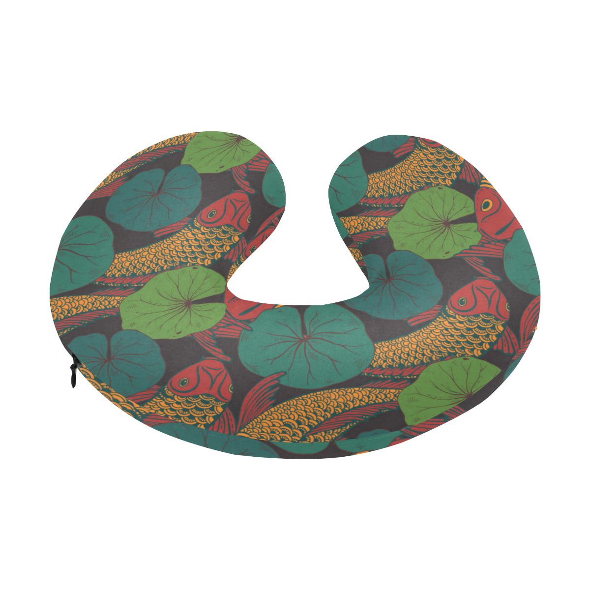KOI Fish Pattern Print Design 01 U-Shaped Travel Neck Pillow
