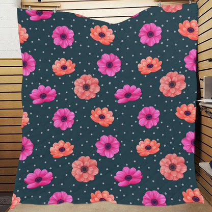 Anemone Pattern Print Design AM08 Premium Quilt