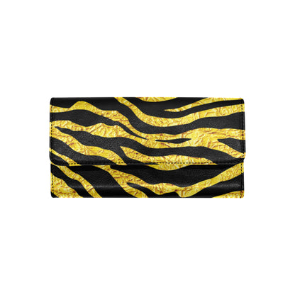 zebra Gold Women's Trifold Wallet