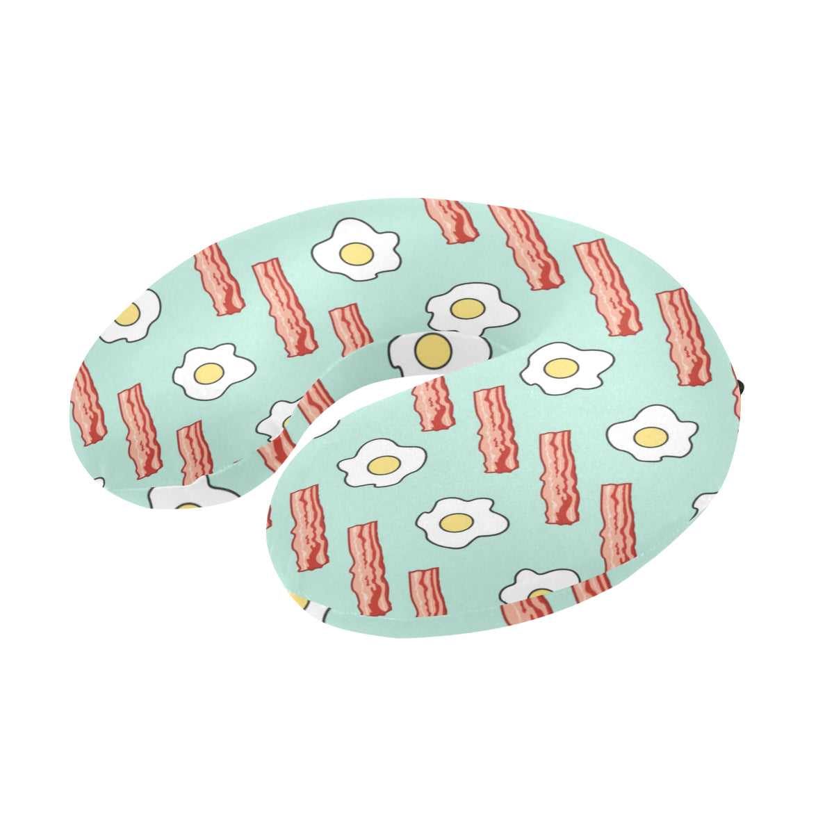 Bacon Sausage Pattern Print Design 01 U-Shaped Travel Neck Pillow
