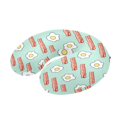 Bacon Sausage Pattern Print Design 01 U-Shaped Travel Neck Pillow