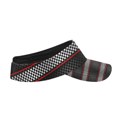 Checkered Flag Red Line Style Unisex Sun Visor