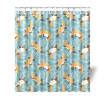 Platypus Pattern Print Design A01 Shower Curtain