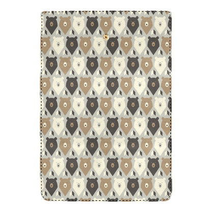 Bear Pattern Print Design 04 Women's Trifold Wallet