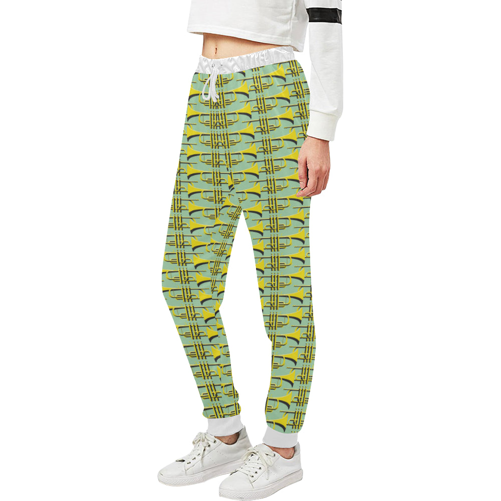 Trumpet Vintage Design Print Unisex Sweatpants