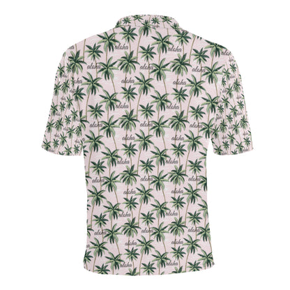 Aloha Beach Pattern Design Themed Print Men Polo Shirt