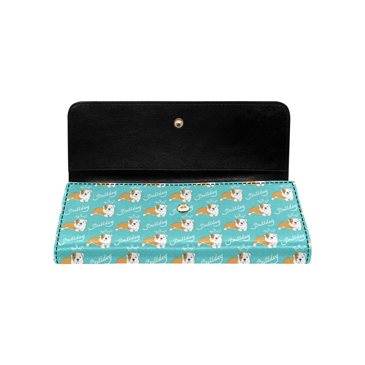 Bulldogs Pattern Print Design 05 Women's Trifold Wallet