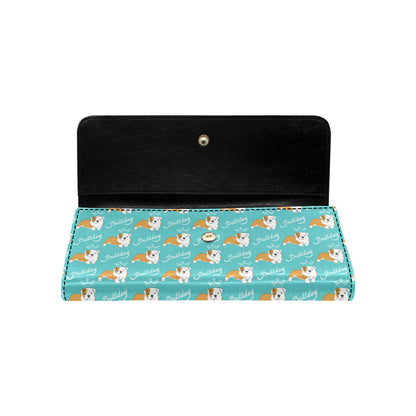 Bulldogs Pattern Print Design 05 Women's Trifold Wallet